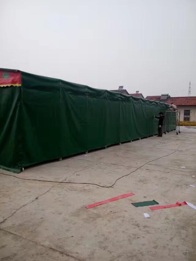 河南沈丘移动推拉蓬大型仓库蓬物流蓬伸缩折叠雨棚活动棚推拉篷厂区仓储棚