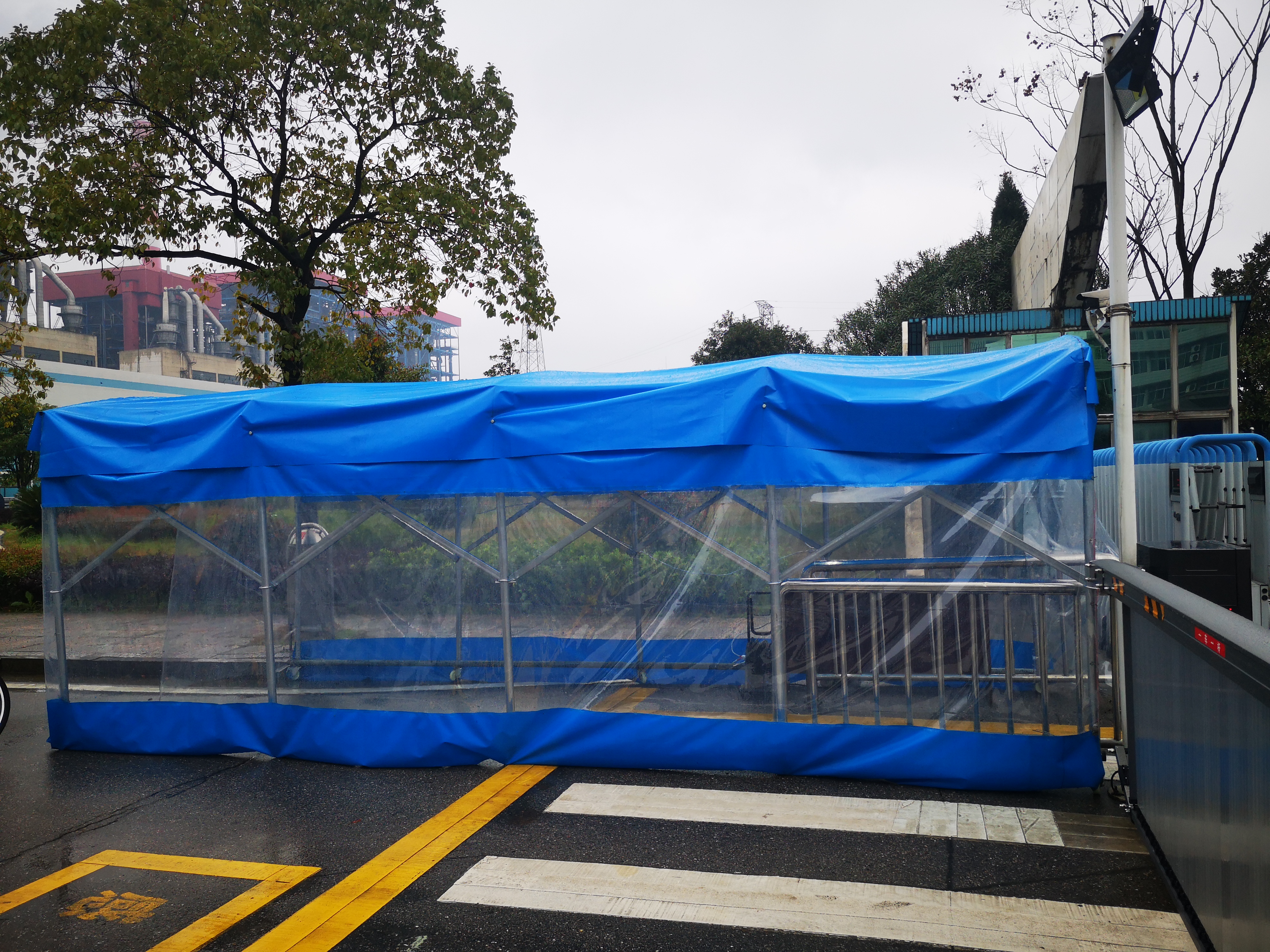 枣庄刀刮布推拉篷移动防雨活动帐篷伸缩遮阳蒸汽养护棚推拉雨棚可定制