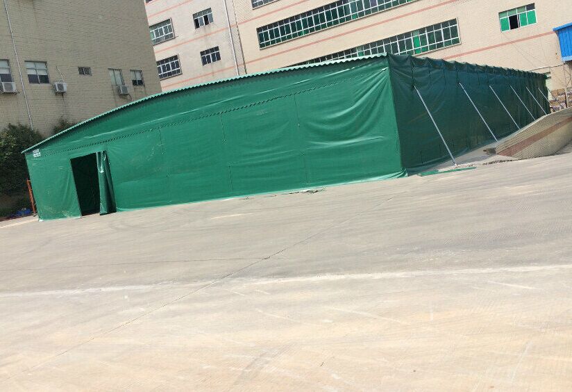 江苏灌南定制推拉雨棚活动篷伸缩遮阳推拉篷户外大型帐篷移动仓库蓬物流棚