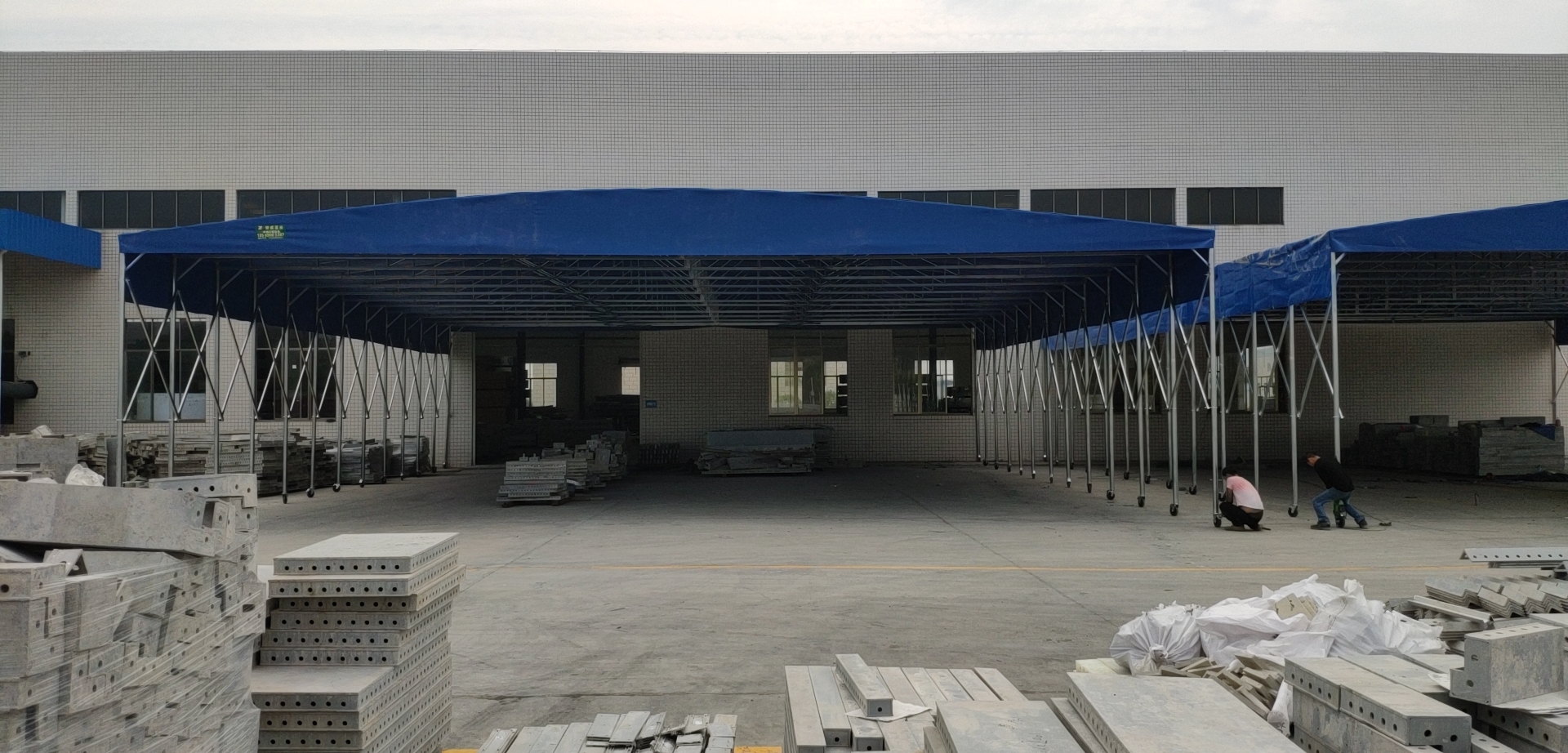辽宁瓦屋仓库帐篷大排档帐篷推拉雨棚活动伸缩帐篷夜市雨蓬移动推拉篷
