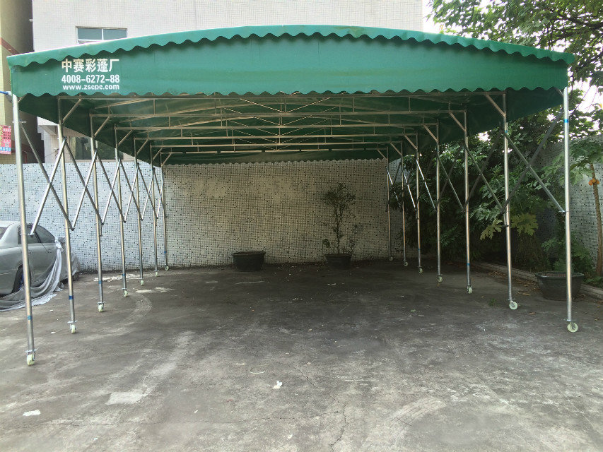 海南三沙限量新品移动棚活动雨棚遮阳雨篷伸缩棚推拉棚钢结构车棚热卖爆款