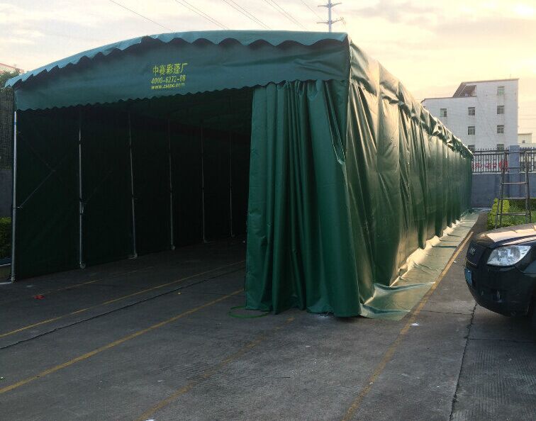 陕西铜川定制推拉雨棚大型仓库伸缩帐篷烧烤宵夜停车位移动活动大排档雨篷
