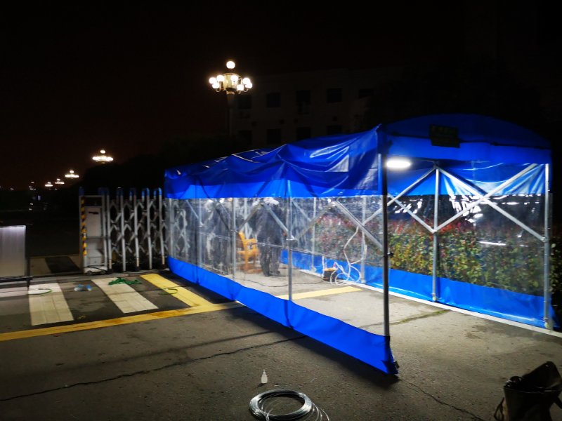 梧州移动推拉雨棚活动帐篷大型工地棚停车棚遮阳棚篮球棚电动棚
