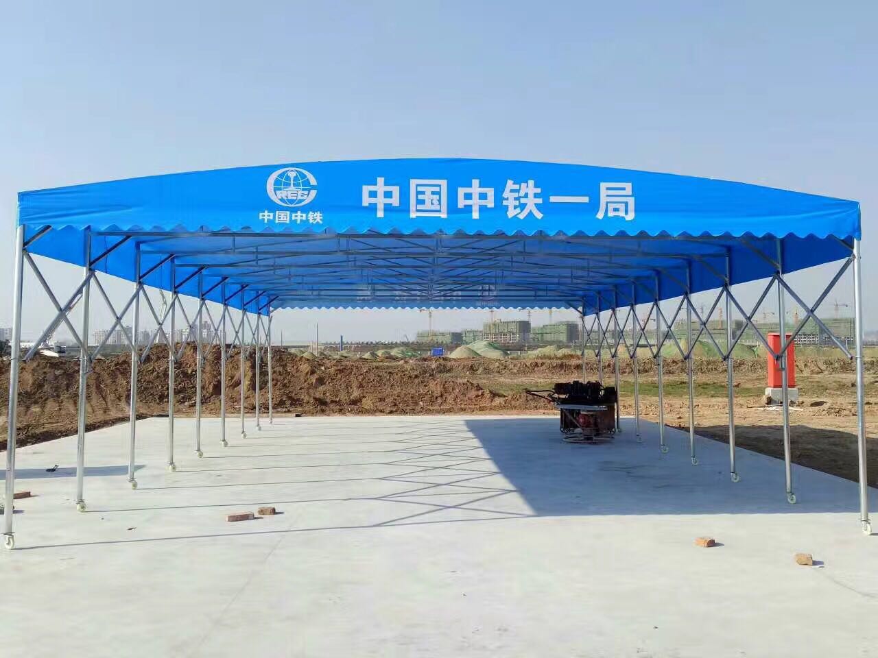 河南周口定制安装活动雨蓬推拉棚工厂仓库棚活动蓬收缩折叠蓬移动推拉雨棚