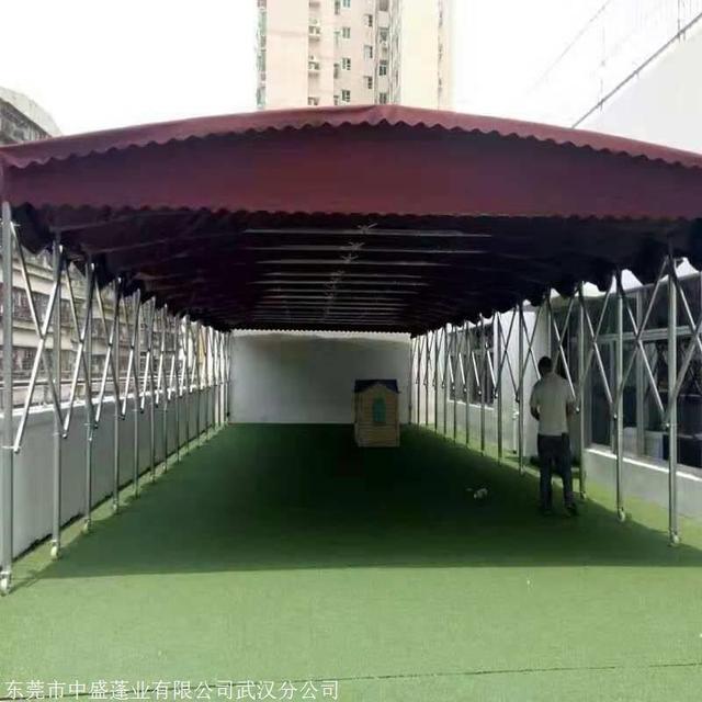 陕西西安定做电动雨棚，喷漆房，大型仓库物流推拉棚 移动篷遮阳篷 折叠车库大排档蓬