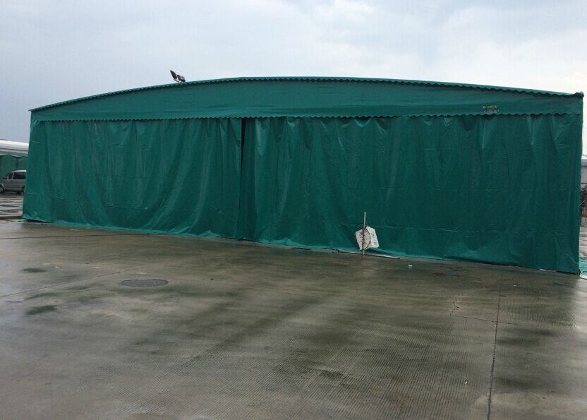 江苏溧阳定做大型伸缩推拉雨棚移动推拉蓬厂房仓库棚户外物流帐篷折叠雨棚