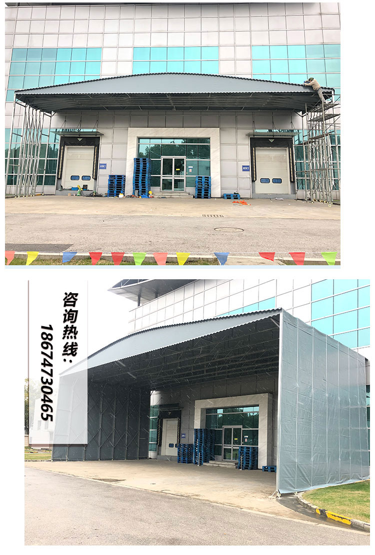 辽宁庄河仓库帐篷大排档帐篷推拉雨棚活动伸缩帐篷夜市雨蓬移动推拉篷