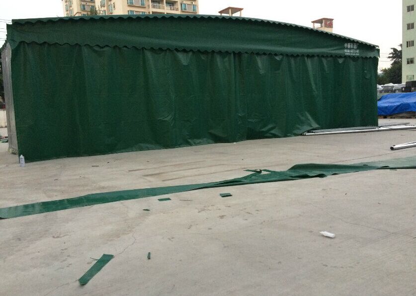 江苏南通定做伸缩推拉雨棚大型移动推拉蓬仓库棚户外物流帐篷折叠雨棚厂房