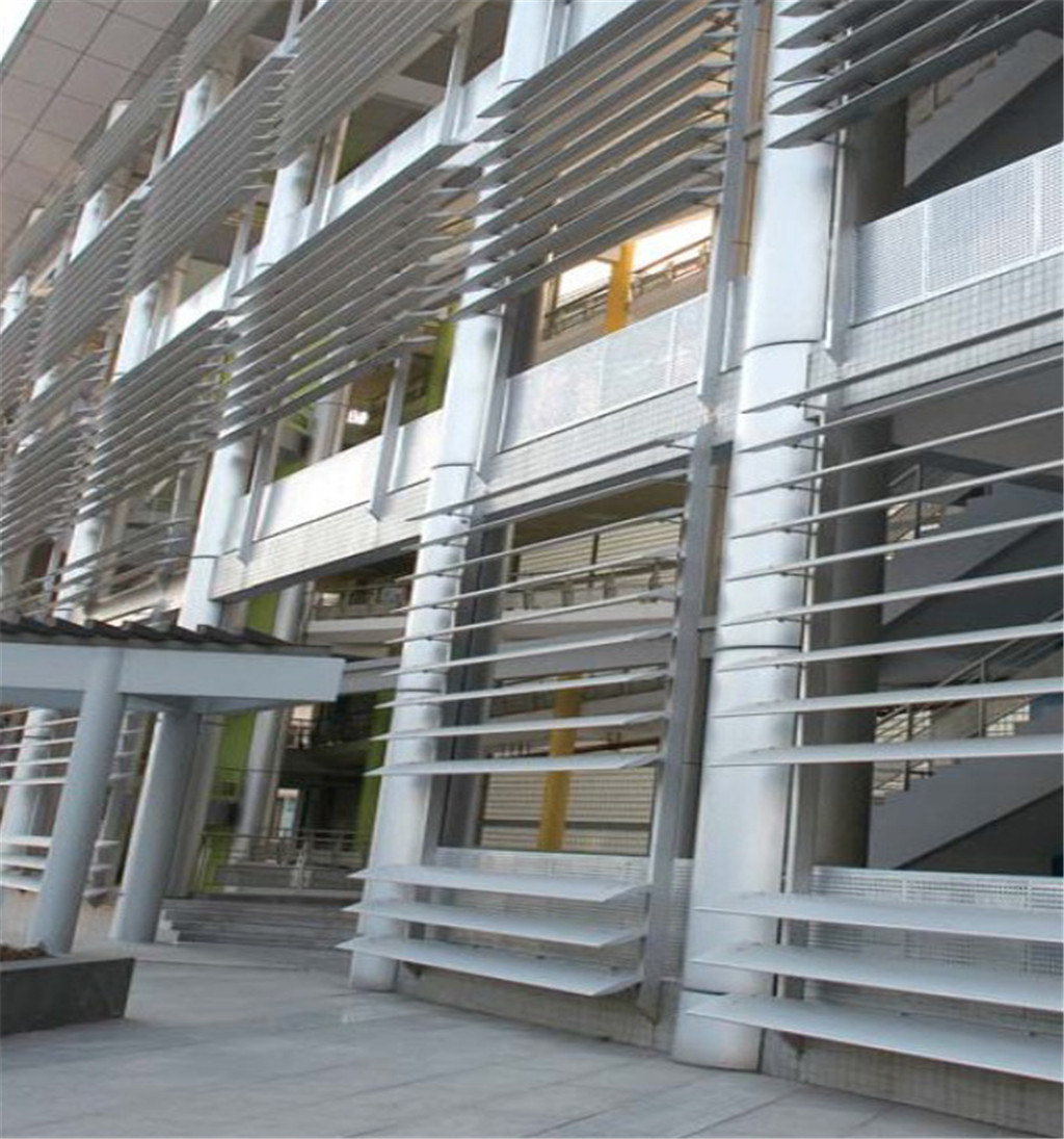 广元通风遮阳幕墙铝板_铝百叶外墙装潢_空调铝百叶定制