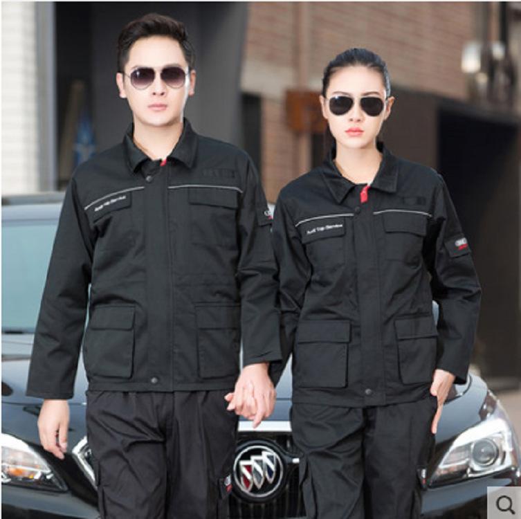 汽车美容工作服套装 支持定做 春秋奥迪4S汽修维修透气耐磨工程服