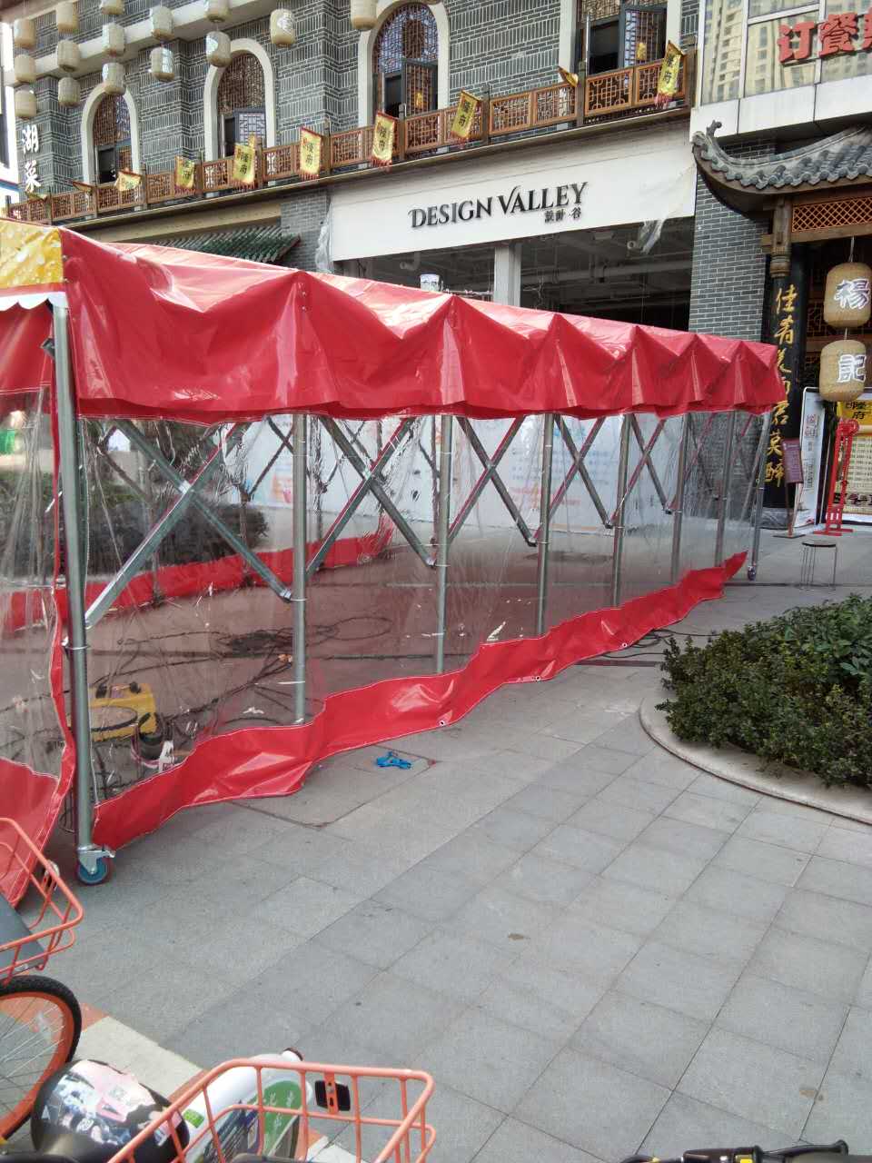 遮阳挡雨防风伸缩篷 方便耐用 遮阳遮雨伸缩篷 价格实惠
