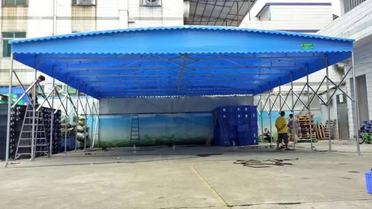 巨野推拉雨棚活动帐篷户外大型移动伸缩遮阳棚摆摊棚收缩折叠蓬停车棚