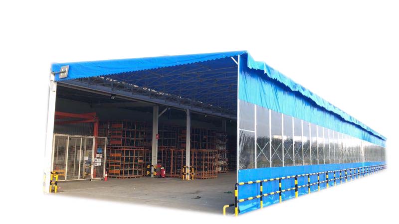 信阳大型移动推拉雨棚伸缩式折叠活动排挡仓库帐篷烧烤棚子伞棚遮阳蓬