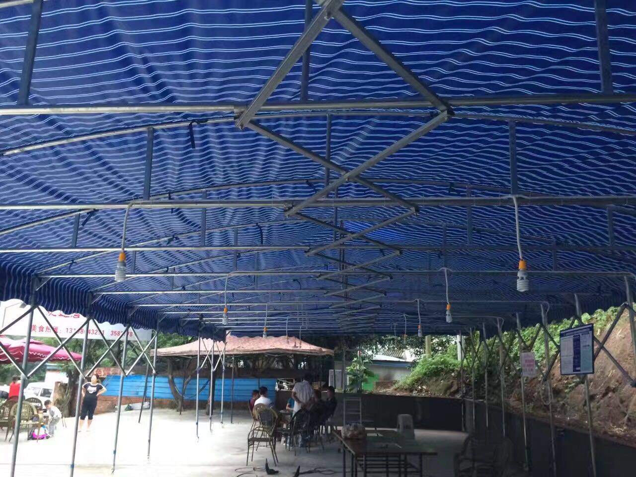 赞盛移动伸缩遮阳篷 面料韧性强 活动遮阳挡雨