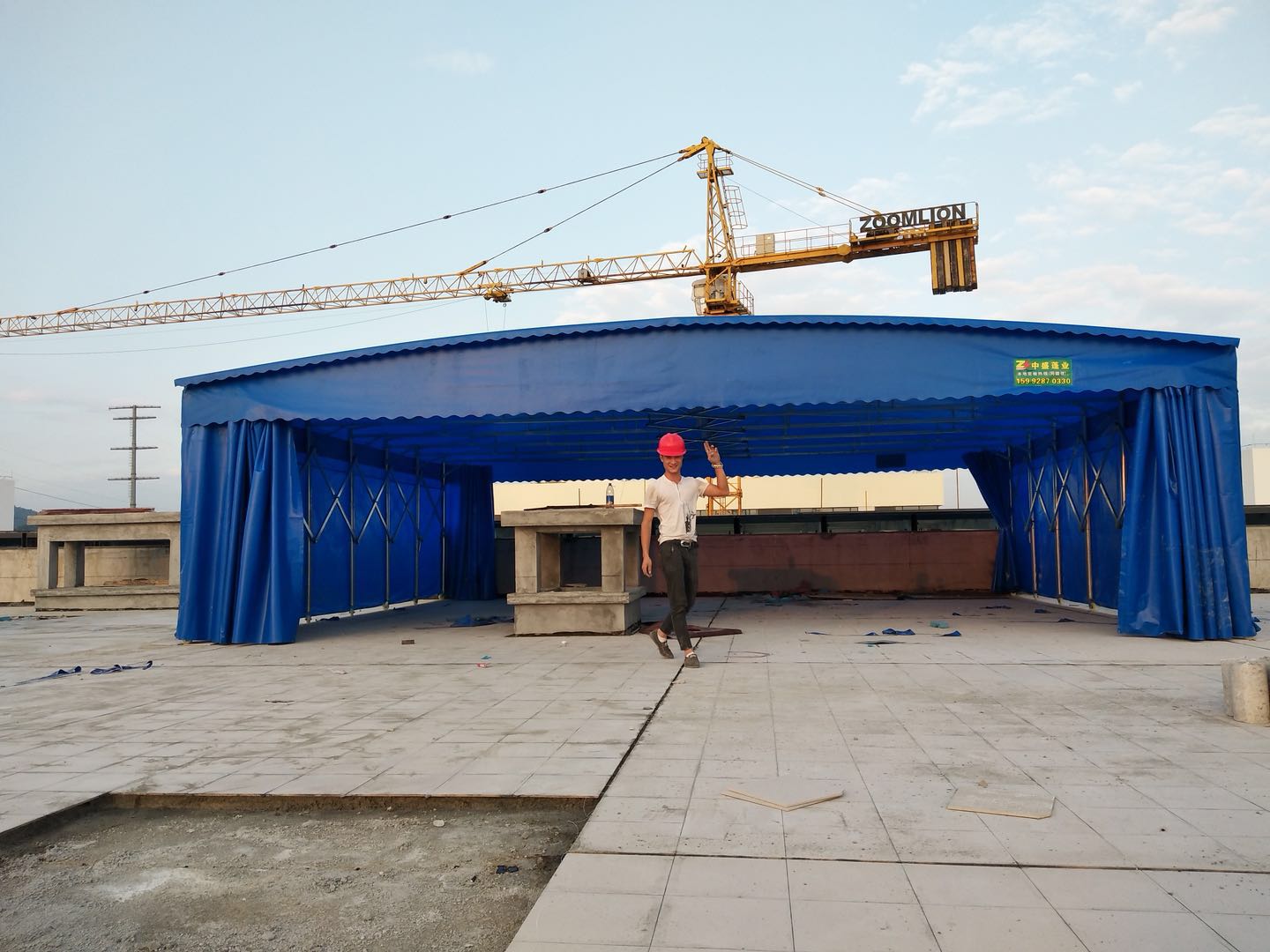 北流安装物流仓库移动雨棚大型手动推拉雨棚江苏工厂堆货活动推拉棚