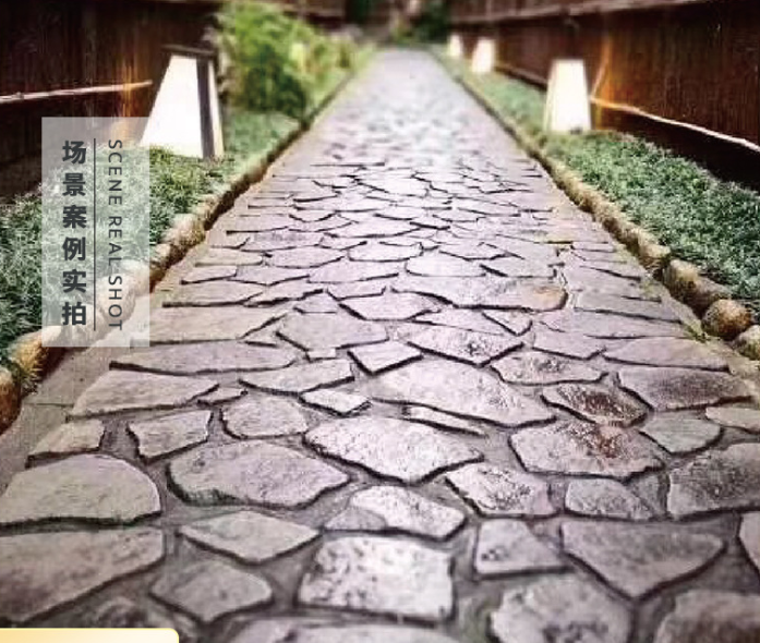 少林黑网贴石 青石板碎拼不规则庭院防滑青石板 防滑石板文化石