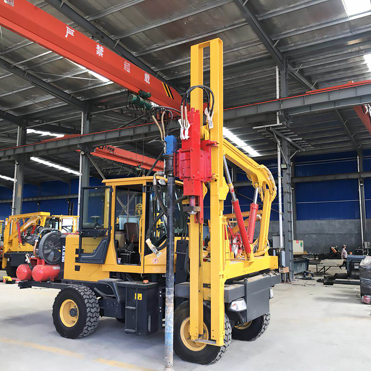 生产厂家公路护栏打桩机小型护栏打桩机 护栏打拔钻一体机