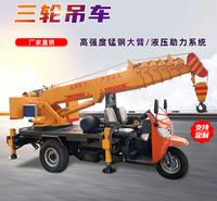 自制农用三轮吊车5吨3吨移树吊 全液压小型起重机工地用厂家直销