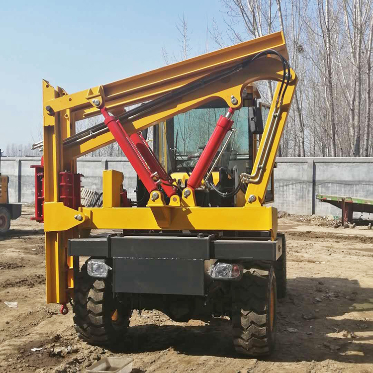 护栏打桩机打拔钻一体机 铁路建筑工程农场护栏打桩机