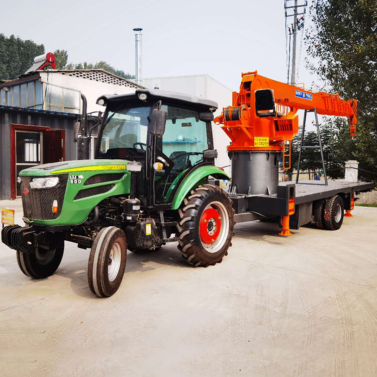 拖拉机随车吊拉集装箱运输平板吊四驱越野拖拉机随车起重机