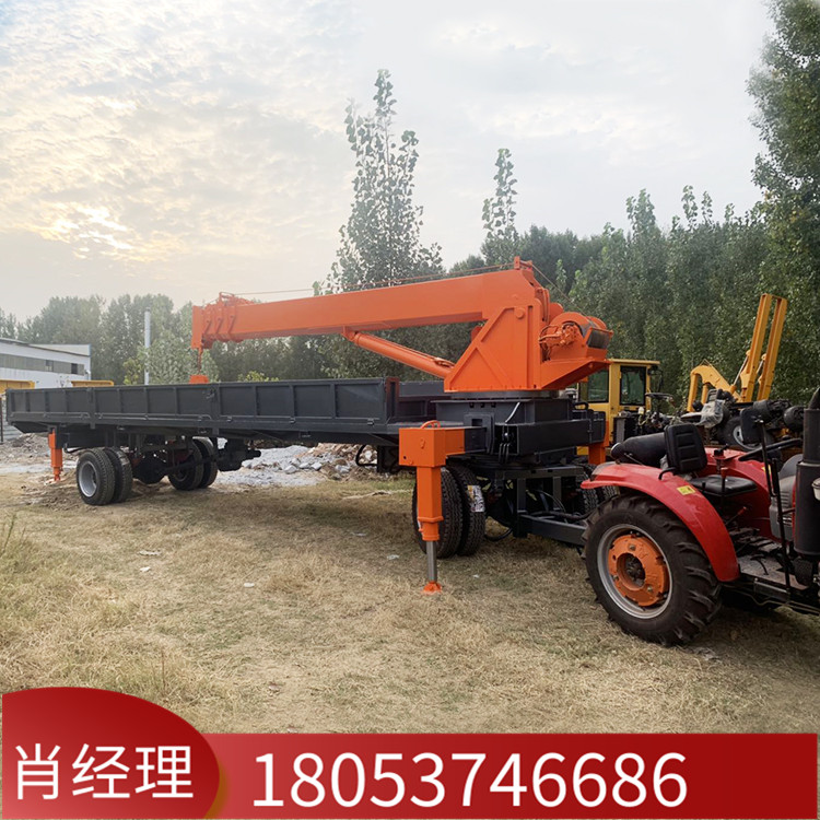 厂家定做 拖拉机随车吊 工程用吊楼板吊车 拖拉机改装臂架起重机
