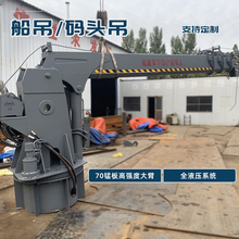 定制新款液压船舶吊机  固定式起重机 10吨伸缩式甲板吊