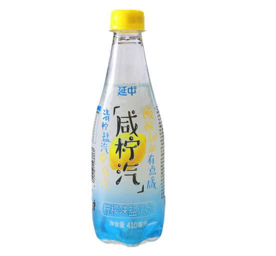 延中青柠盐汽水批发 410ml*12瓶 整箱柠檬口味