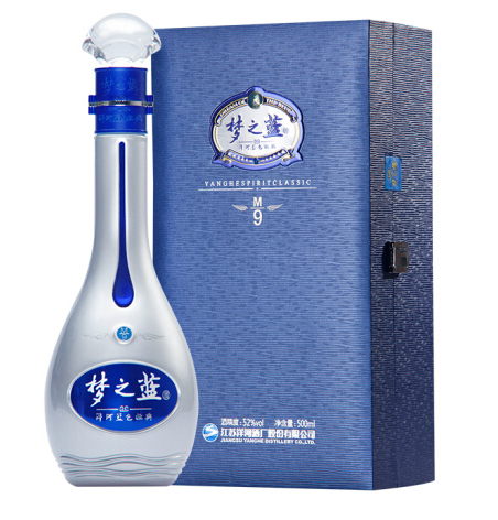 梦之蓝M9专卖 52度550ml*4/箱 上海经销商