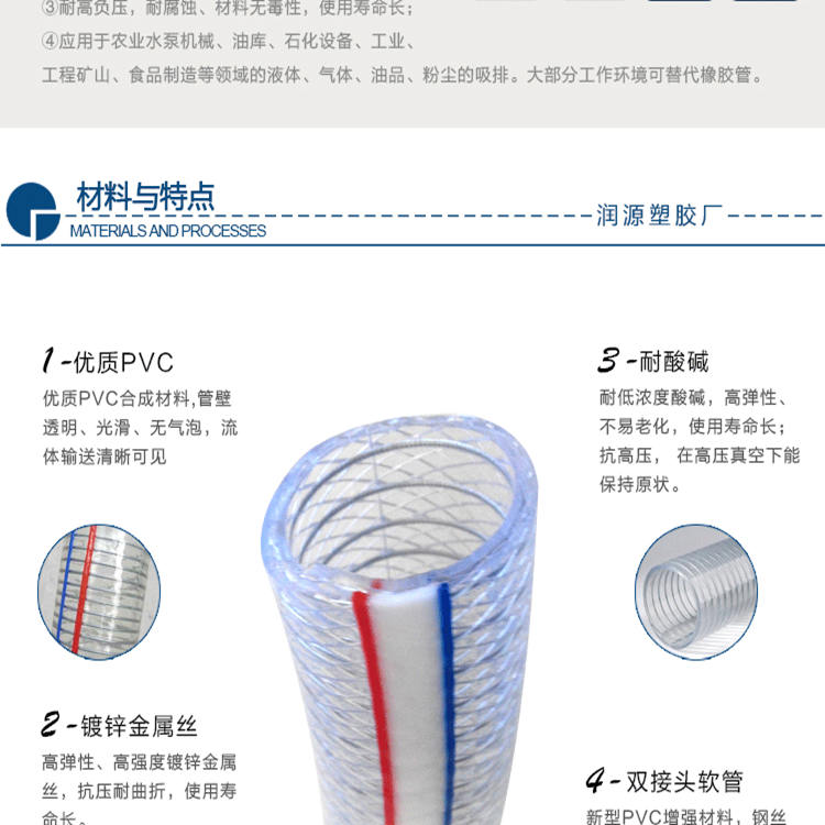 山东批发定制PVC塑料透明钢丝水管    PVC塑料透明钢丝水管欢迎来图定制