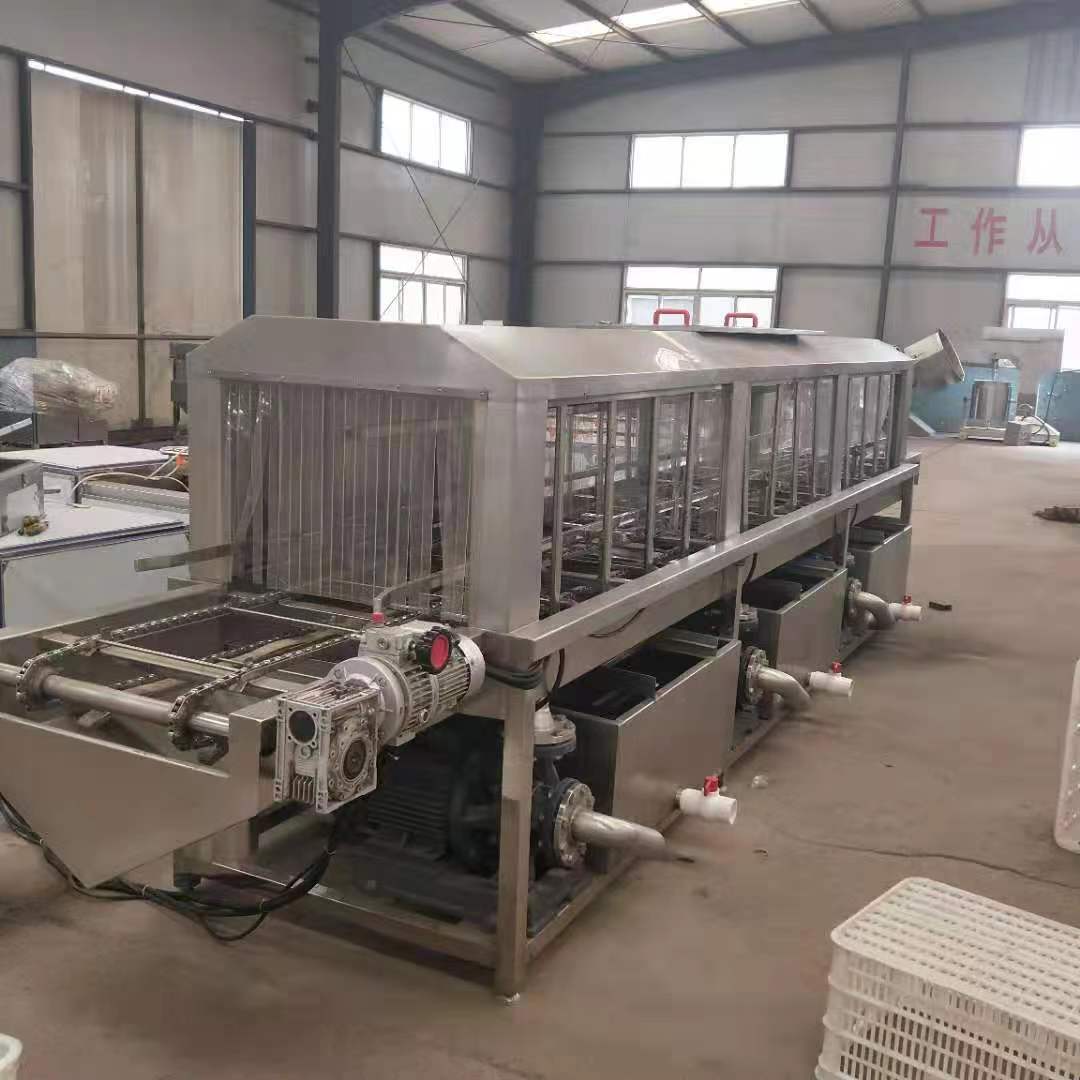 澳星塑料筐清洗设备 中央厨房餐盘清洗机  商用大型全自动洗筐机