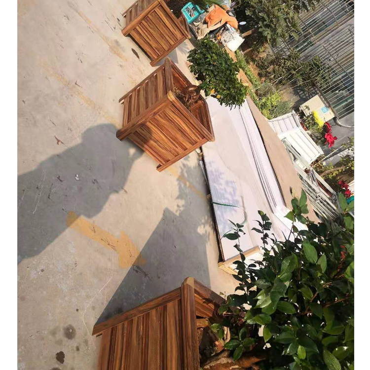 木纹铝合金花箱    花箱型材批发  道路花箱批发