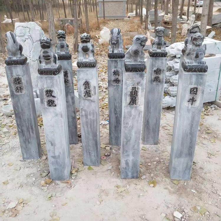 超旭锋雕塑 西安青石仿古拴马桩 西安青石栓马桩 石雕拴马桩摆件 仿古雕塑 厂家批发