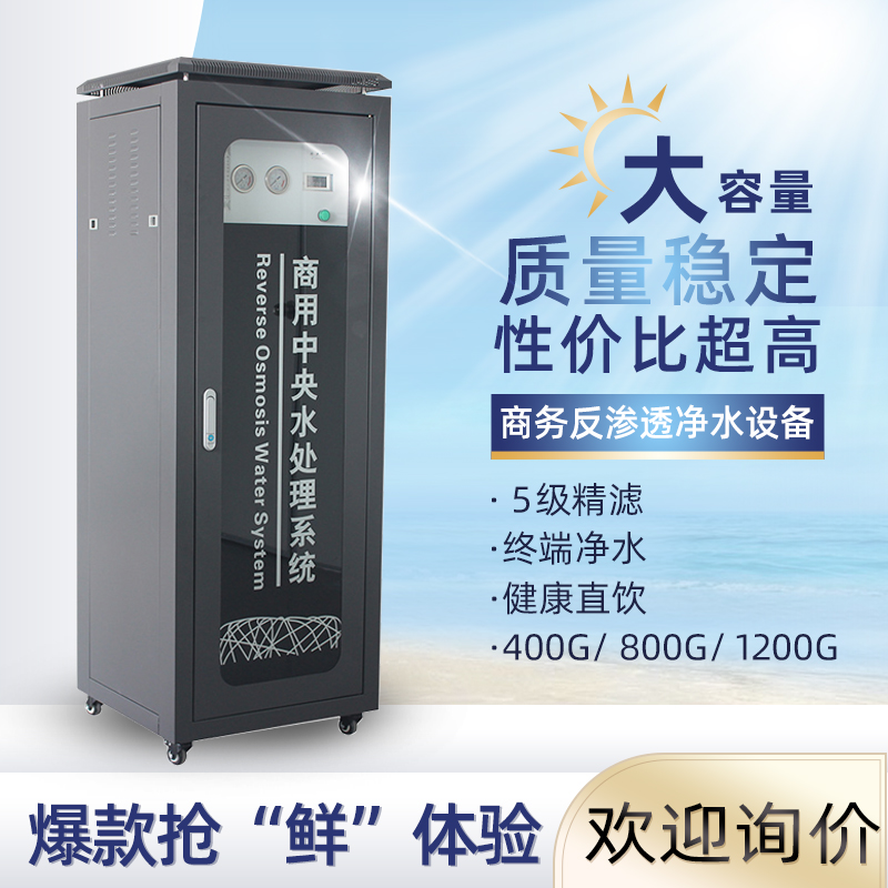 商用中央反渗透净水机工厂 单位过滤商用净水器设备ro纯水机800G 多容量可选