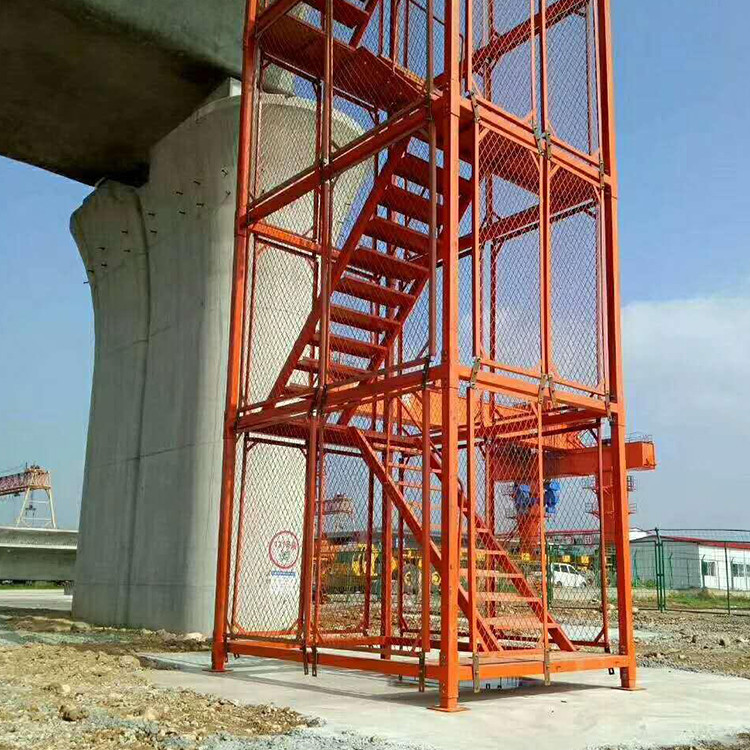 高铁桥墩施工爬梯 地铁深基坑安全梯笼 基坑安全梯笼 永邦建筑供应