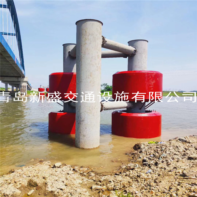 箱型等截面自浮式FRP桥柱防撞圈
