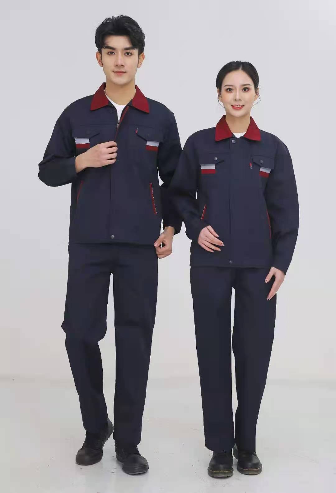 山东济南车间工装  工作服批发定做，可来样定做   绿化工程服绣字印花