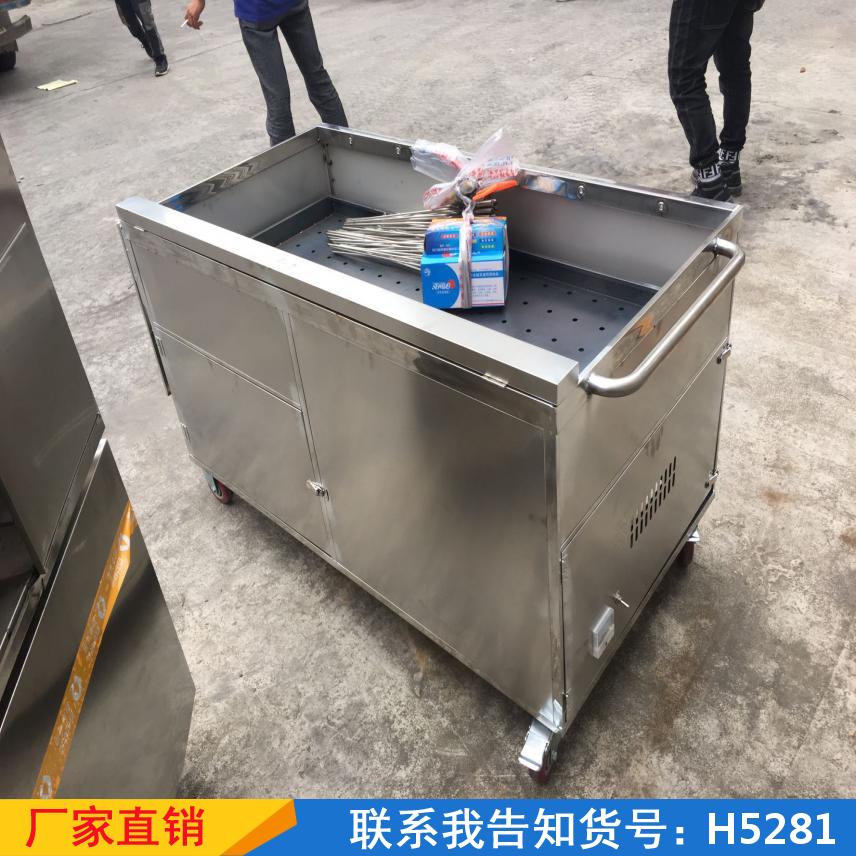 宏胜燃气烤鸡炉 摇滚六排鸡翅炉 无烟三轮车烧烤炉货号H5281