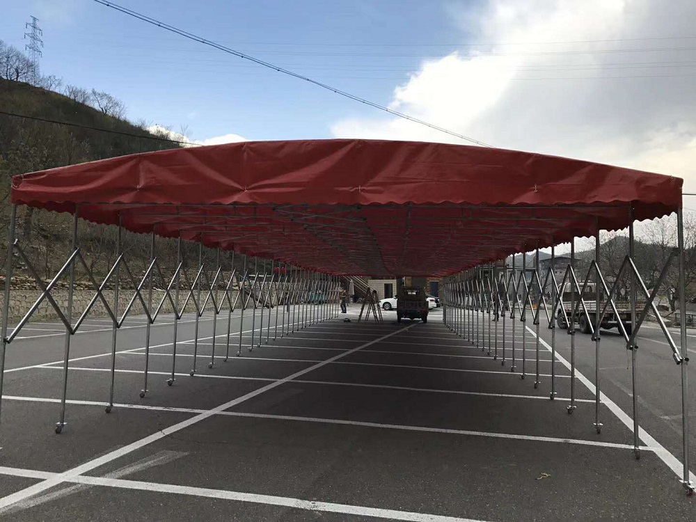 防风推拉雨棚 工艺精良 折叠蓬 本地厂家安装