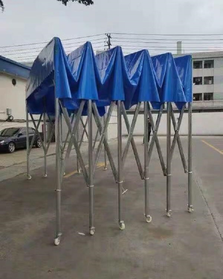防风推拉雨棚 牛津布 带轮活动帐篷 遮阳挡雨