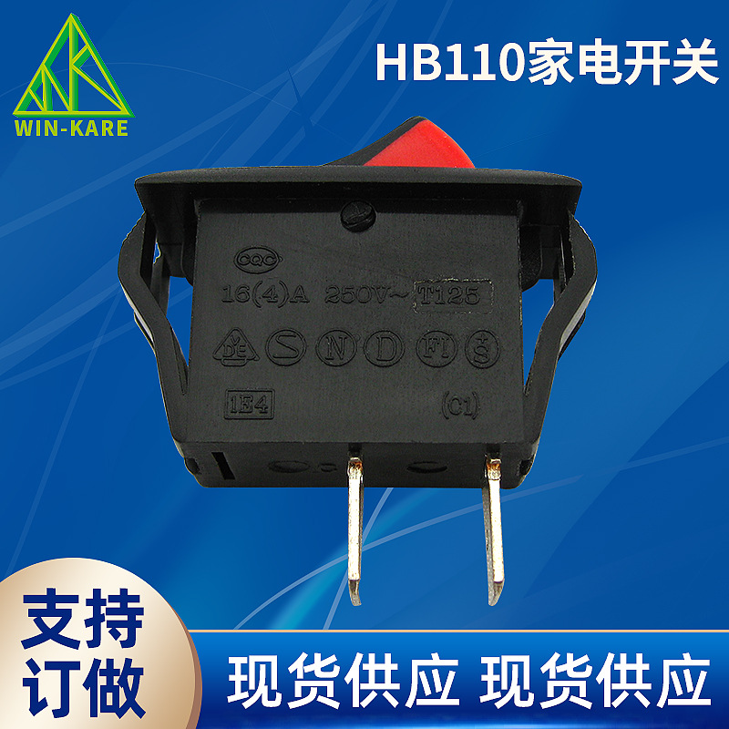 HB110系列翘板家电开关 深圳船型家电电源开关