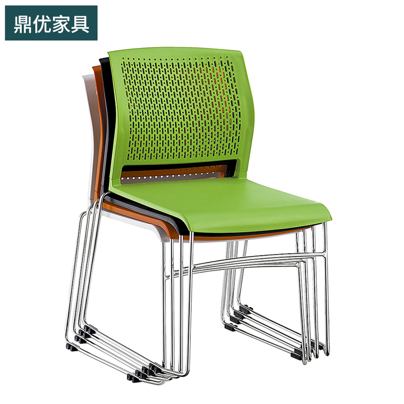 工厂直供实心钢筋培训椅，办公学生椅塑钢，会议洽谈椅子