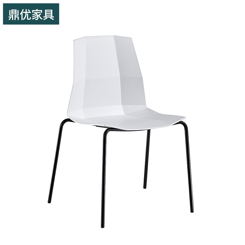 培训椅塑料椅简约洽谈椅接待会客椅实心钢脚可叠落简约休闲电脑椅