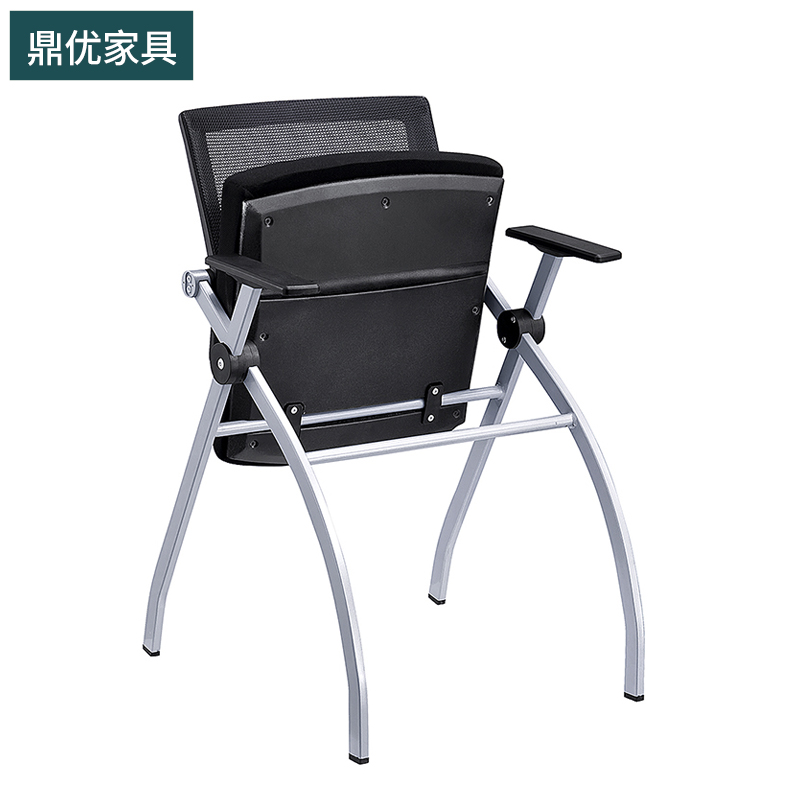 培训折叠椅带写字板，可折叠新闻椅，办公会议室椅子生产厂家