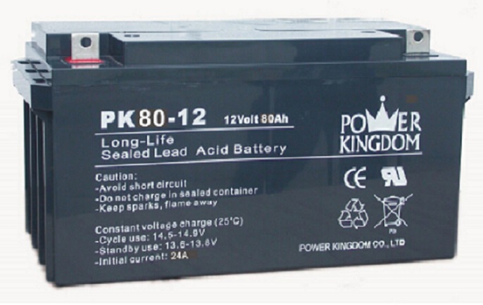 POERKINGDOM三力蓄电池PK80-12 12V80AH 免维护 消防 逆变器 安防系统