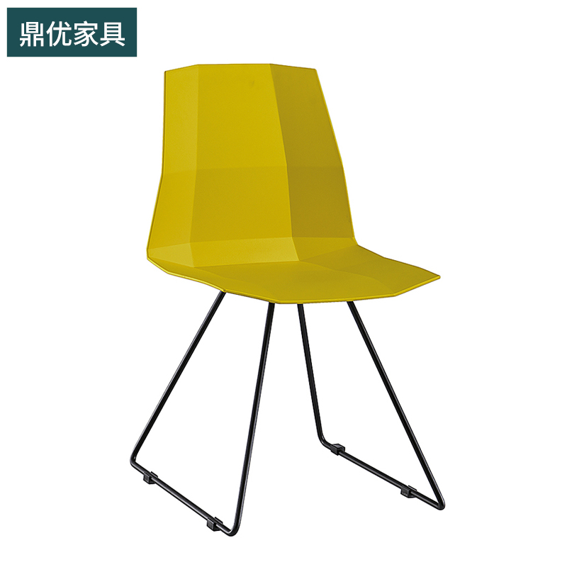 伊姆斯靠背餐椅 咖啡厅休闲接待塑钢椅 奶茶店桌椅厂家