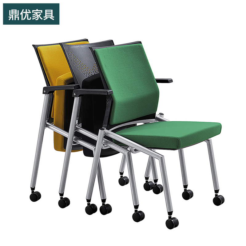 批发定做培训椅带写字板，折叠办公椅子，网布会议椅价格