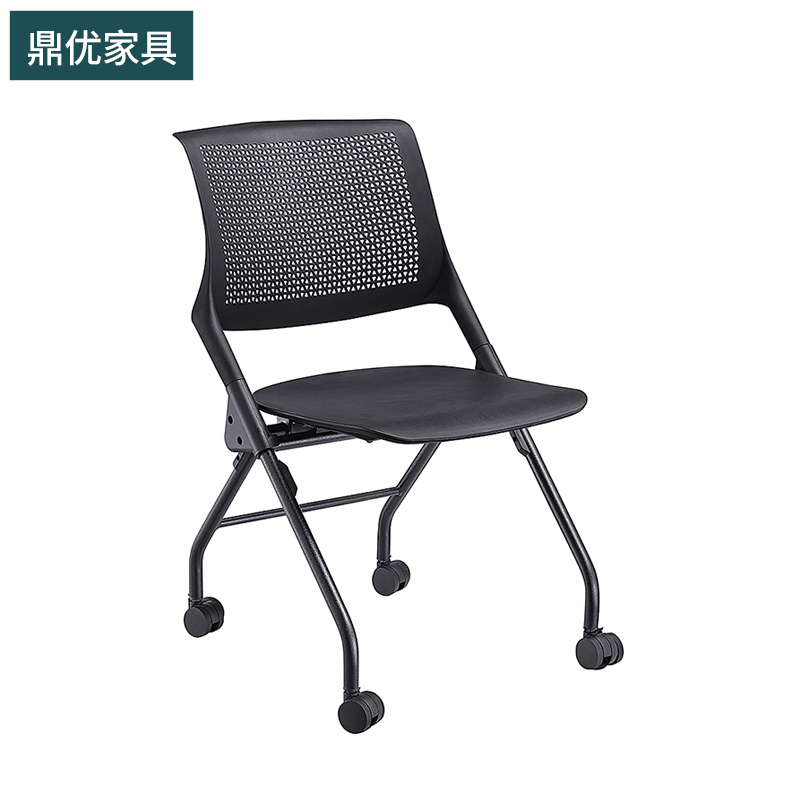 会议室桌椅直销，带写字板的培训折叠椅，公司开会培训椅带轮子
