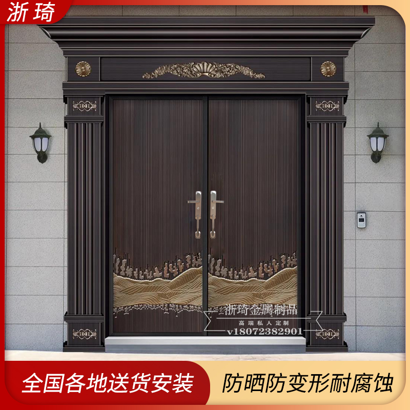 仿铸铝门 防爆门 别墅大门 非标门 进户门