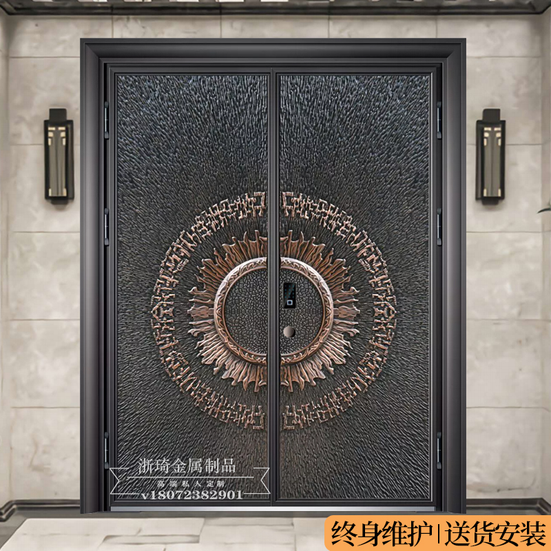 仿铸铝大门 铝艺门 铸铝门 铁艺门 别墅大门 庭院门 
