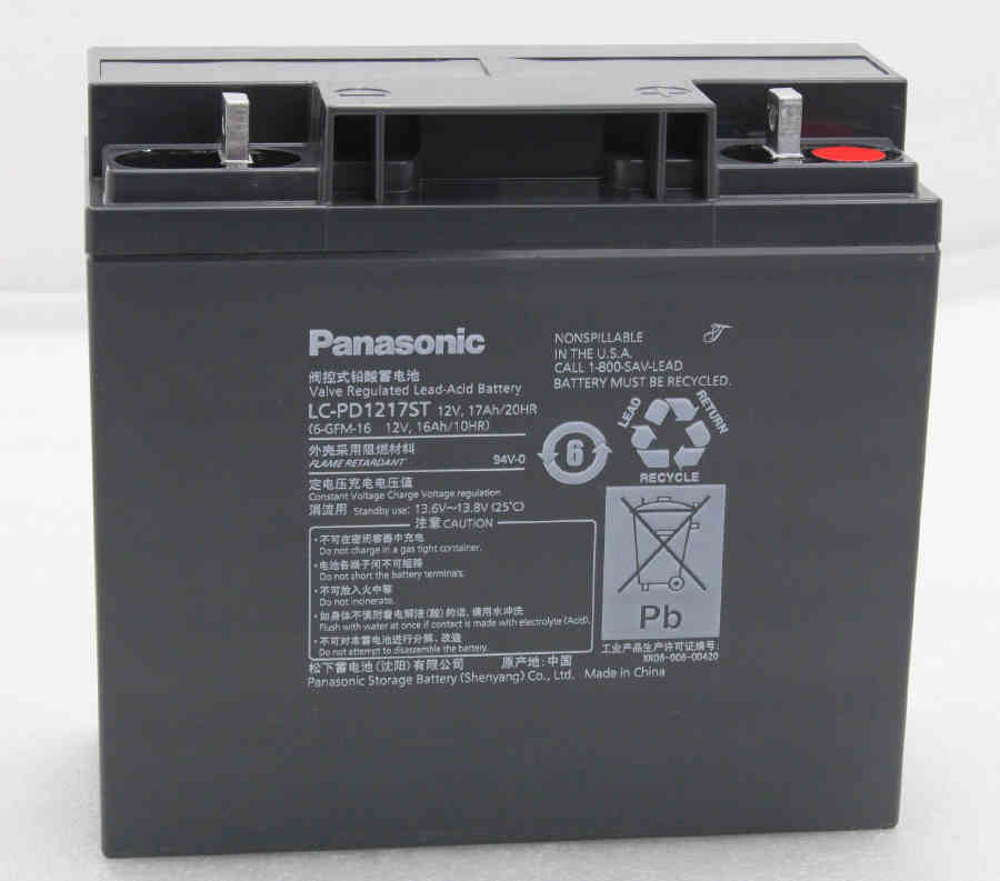 松下Panasonic 免维护蓄电池 LC-PD1217ST 12V17AH UPS电源专用